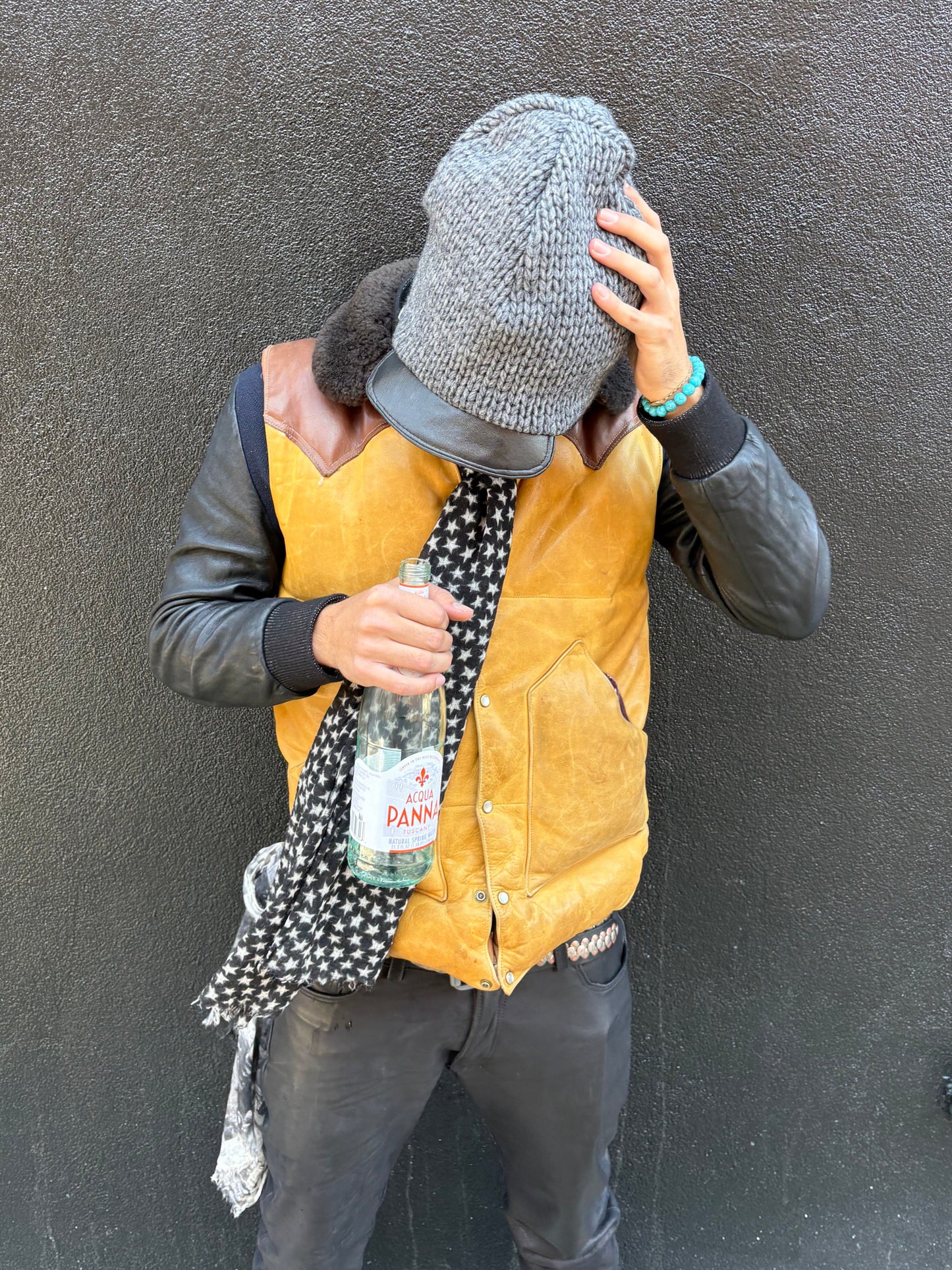 Grey Knit Beanie Cap