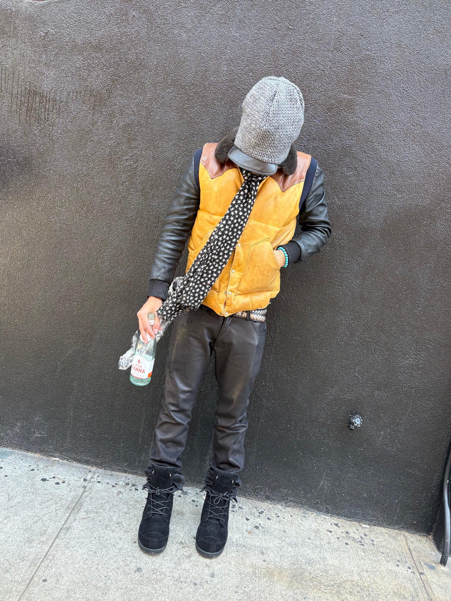 Grey Knit Beanie Cap